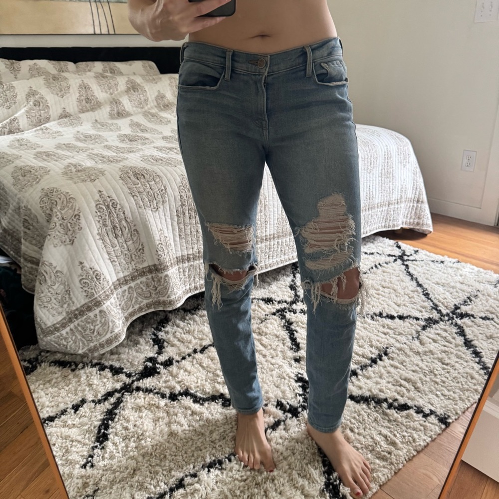 FRAME Distressed Le Garcon Jeans SZ 27